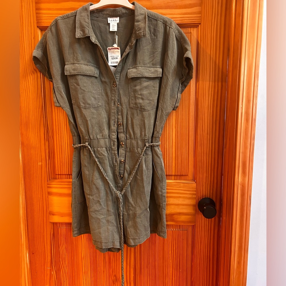 Nicole Miller Olive Green Jumpsuit